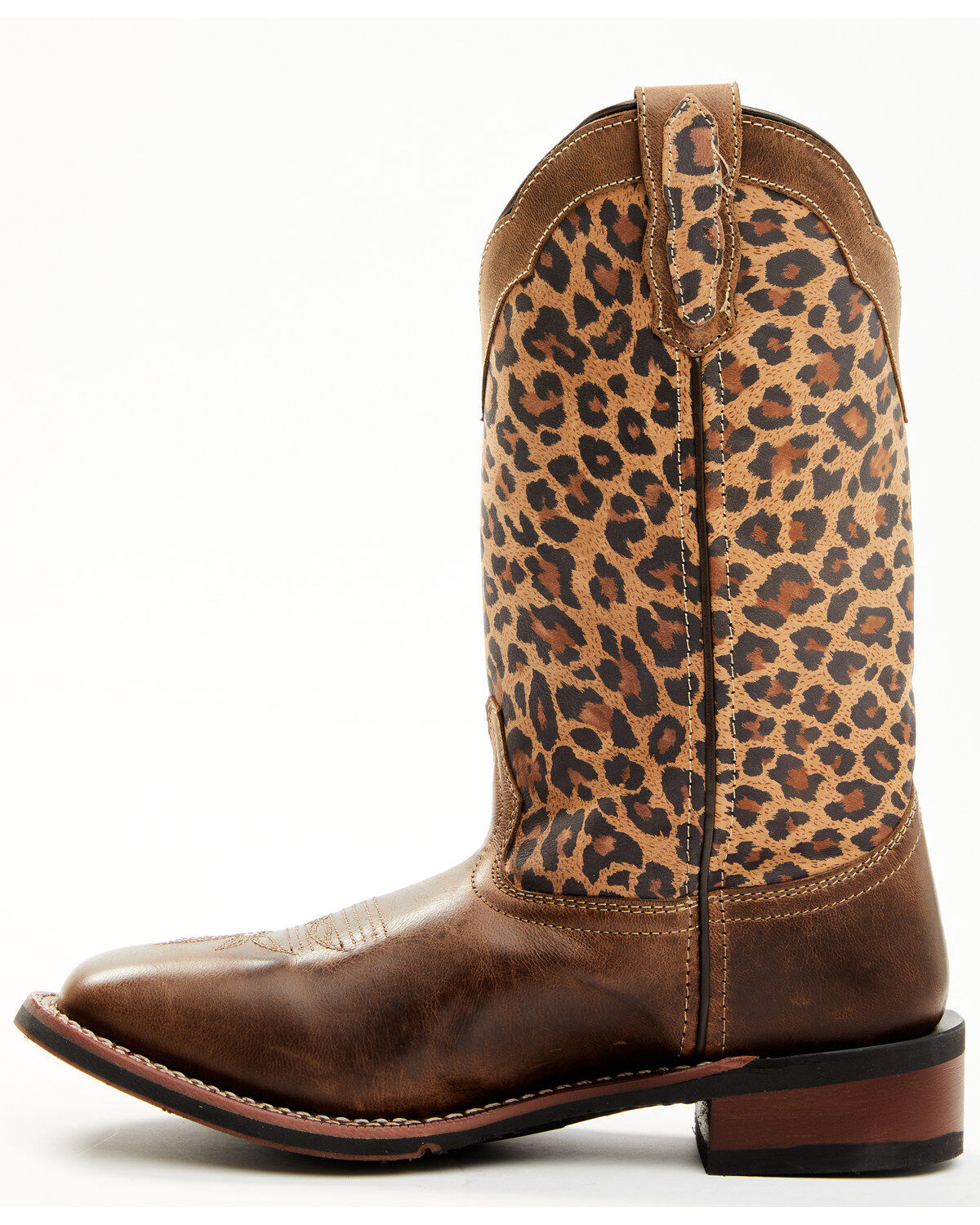 Laredo Women's Leopard Print Western Performance Boots - Broad Square Toe