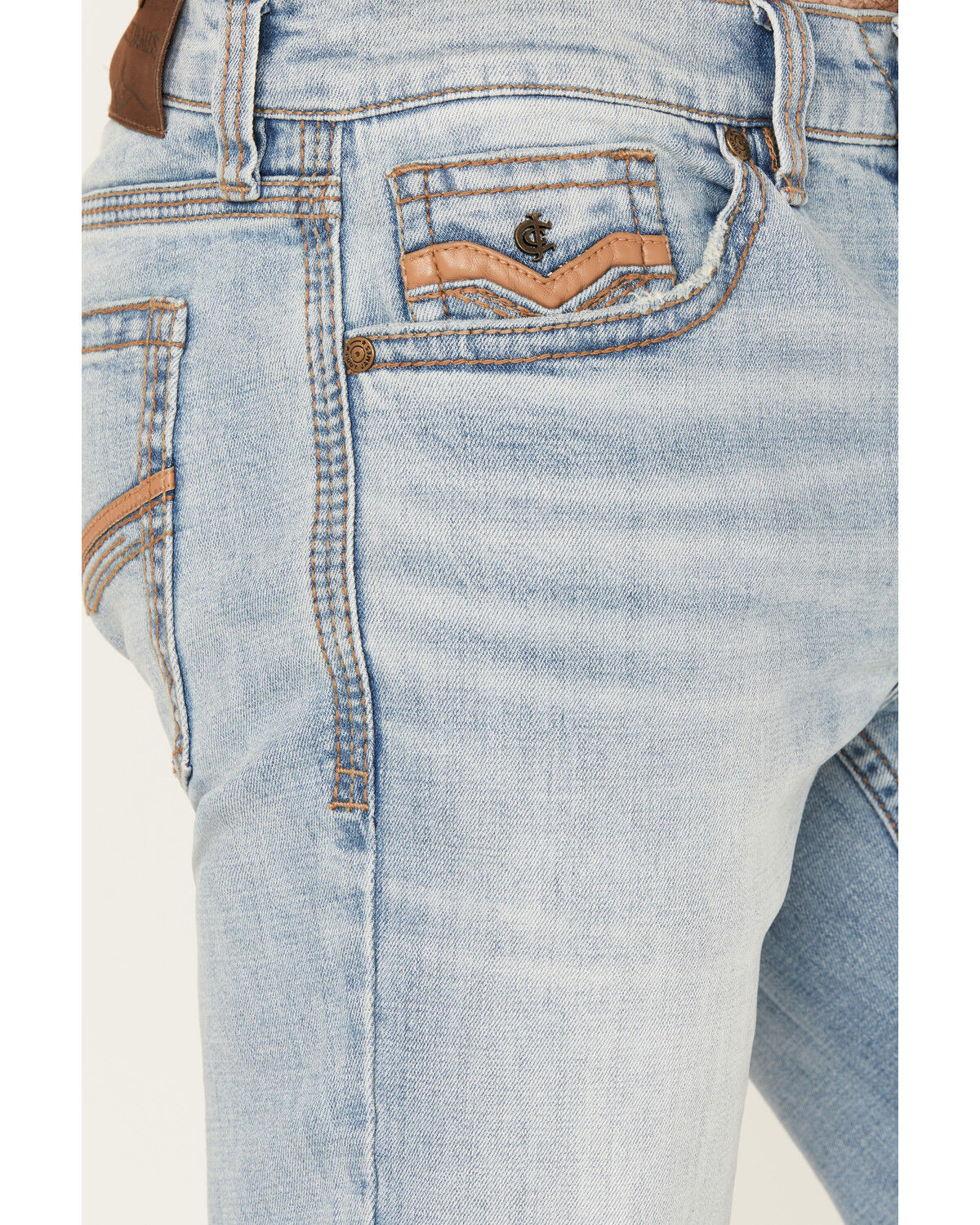 Cody James Men's Cowboy Light Wash Relaxed Bootcut Stretch Denim Jeans