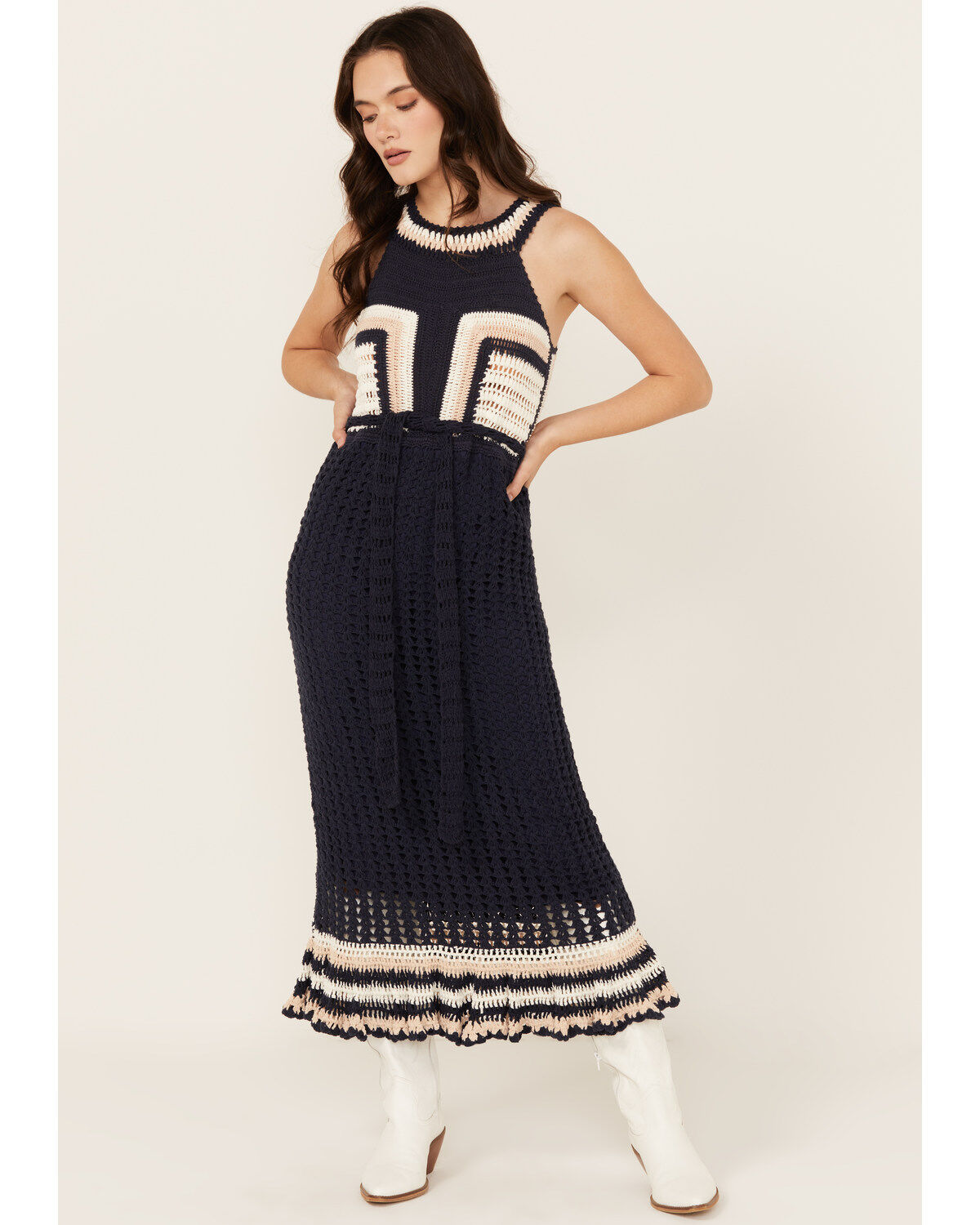 Cleobella Women's Drew Hand Crochet Midi Dress