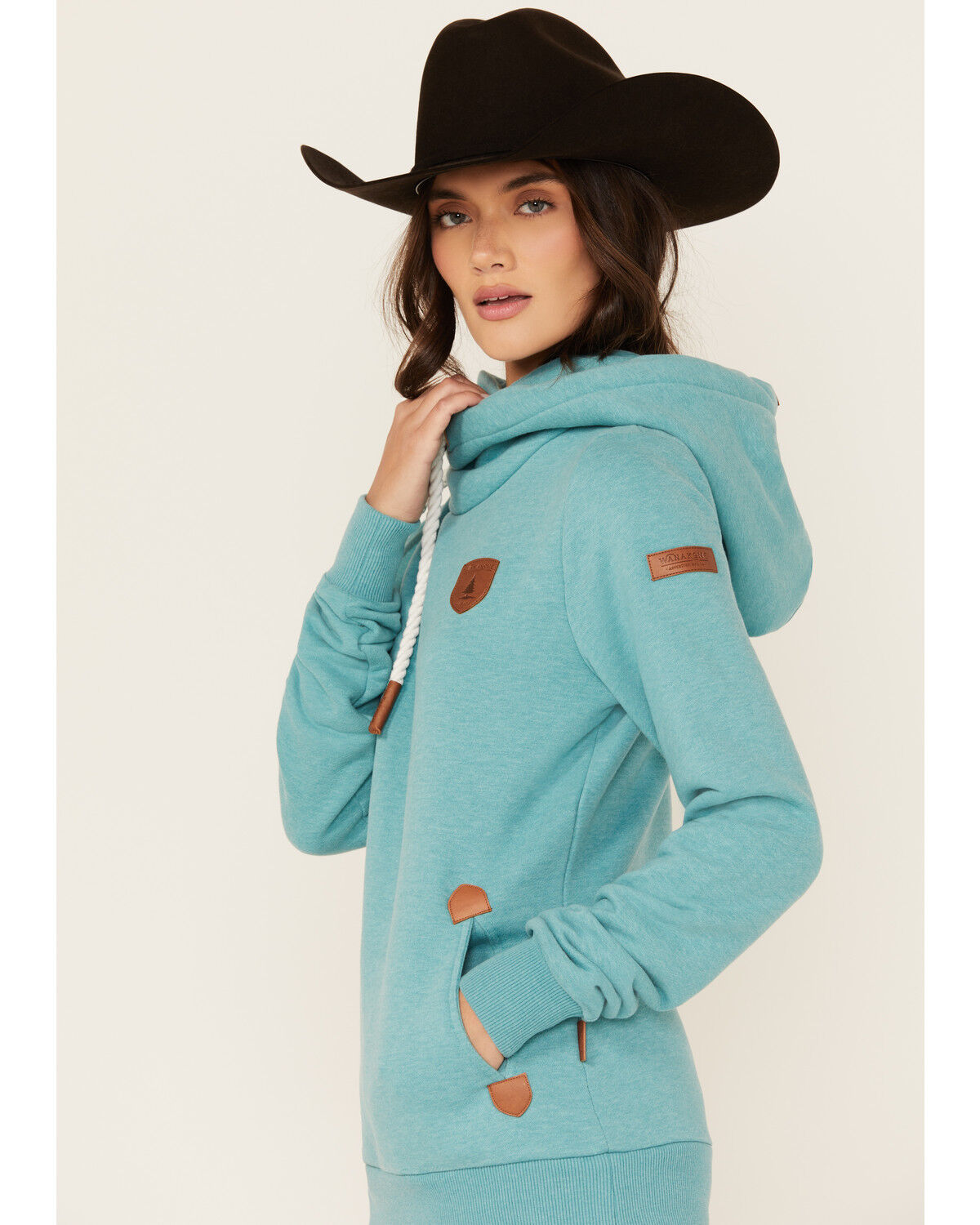 Wanakome Women's Artemis Solid Cowlneck Hoodie