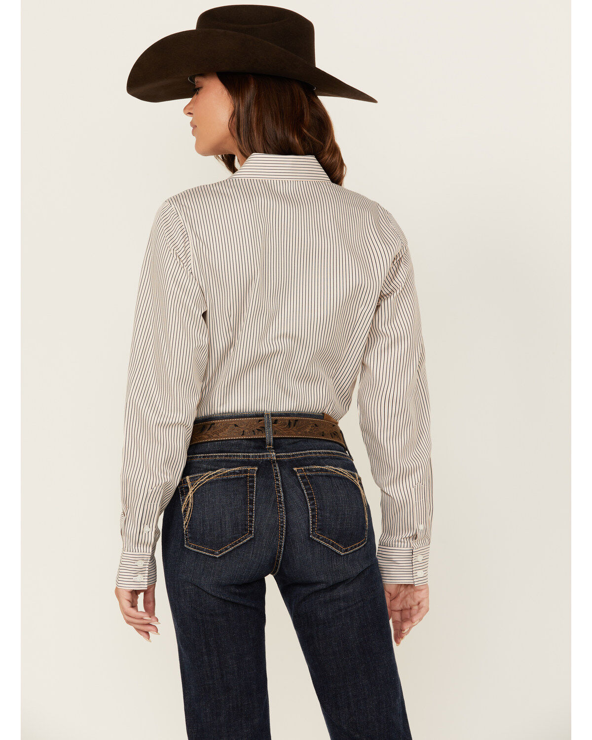 Cinch Women's Striped Long Sleeve Button Down Western Shirt