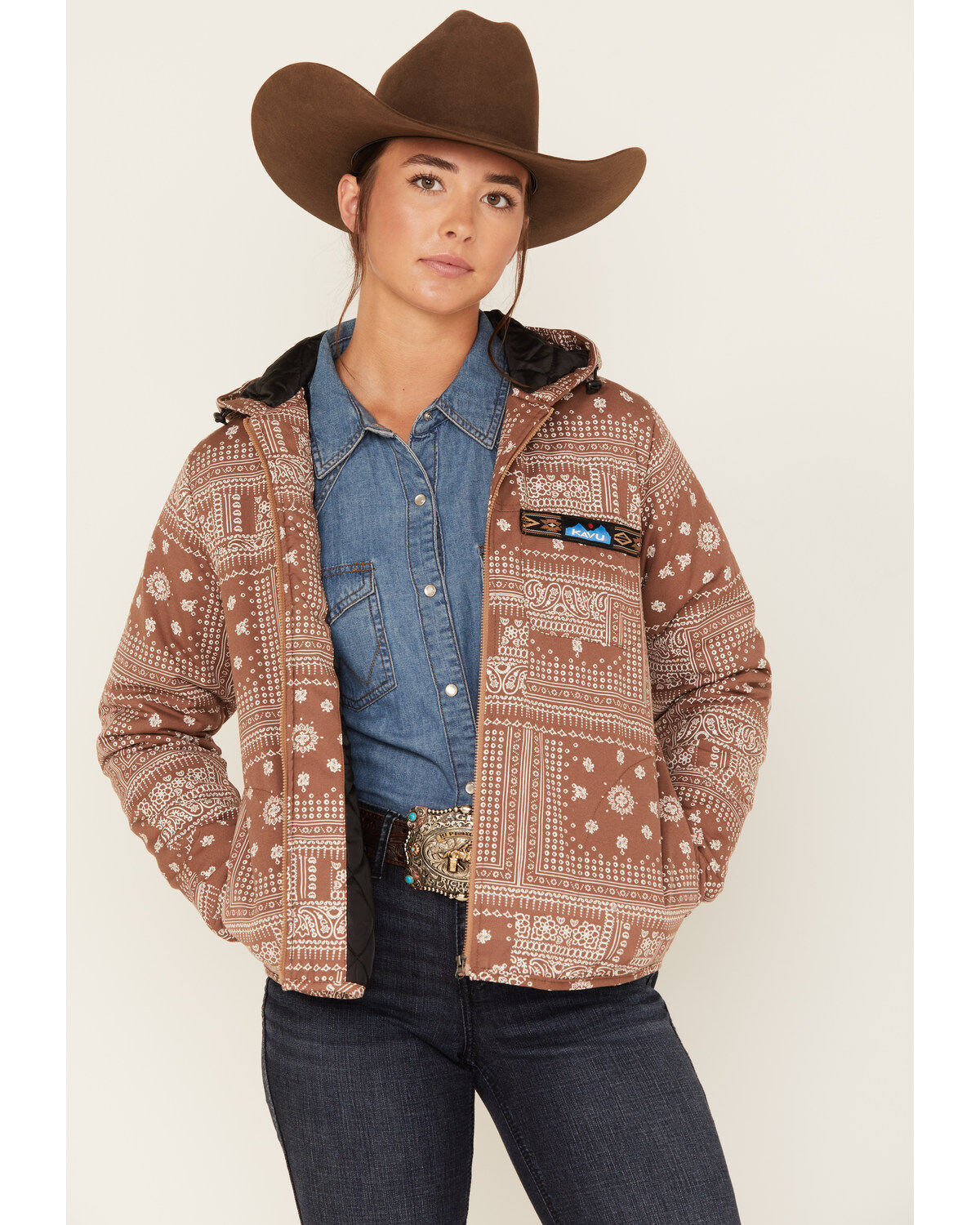 Kavu Women's Floral & Paisley Bandana Print Delmont Jacket