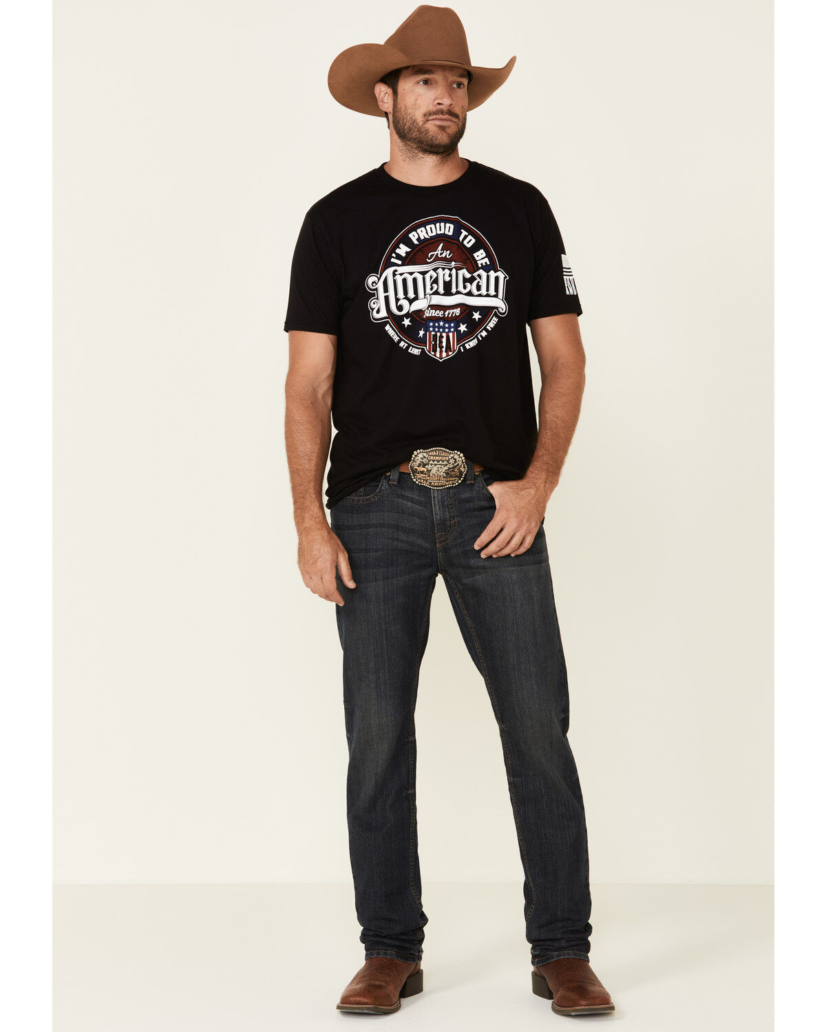 Brothers & Arms Men's Proud To Be American Graphic T-Shirt