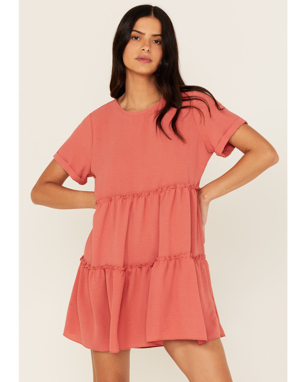 Originality Women's Tiered Mini Dress