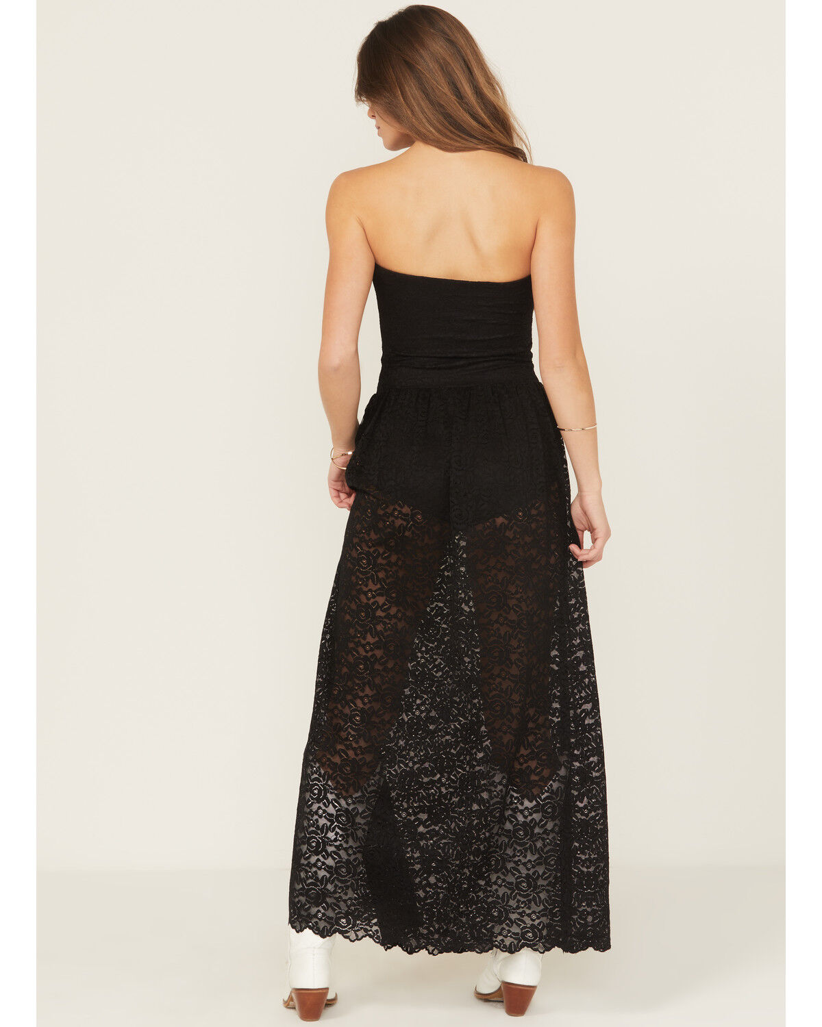 Show Me Your Mumu Women's Diana Drop Waist Lace Midi Dress