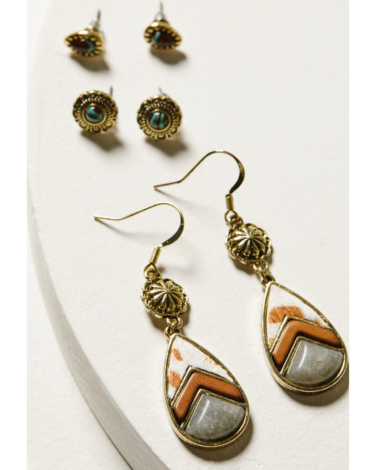 Shyanne Women's Soleil Inlay Earring Set - 6 Piece