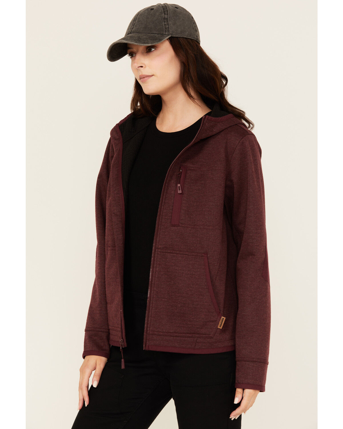 Lucky Brand Workwear Women's Bonded Fleece Zip-Up Hooded Jacket