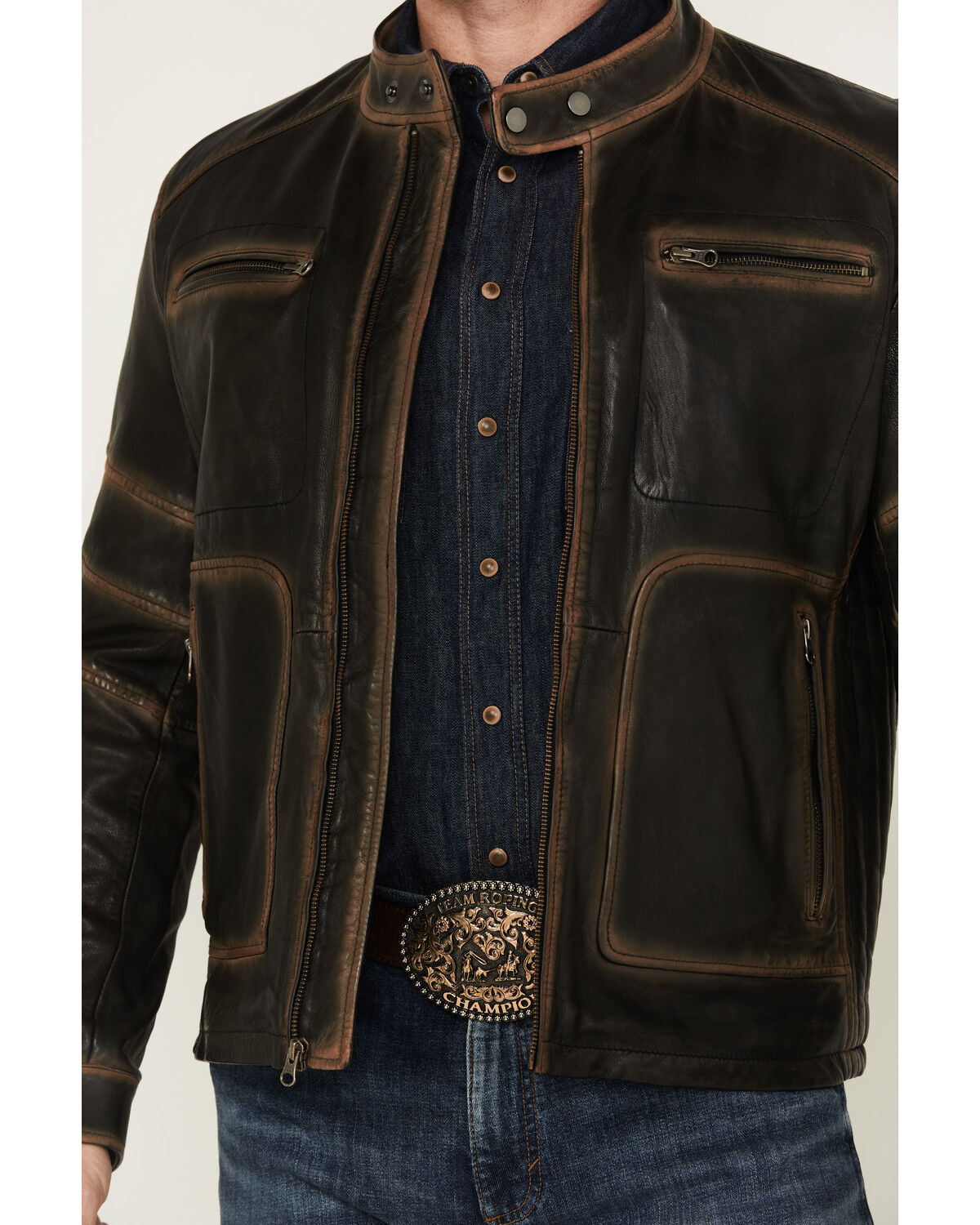 Scully Men's Leather Moto Jacket