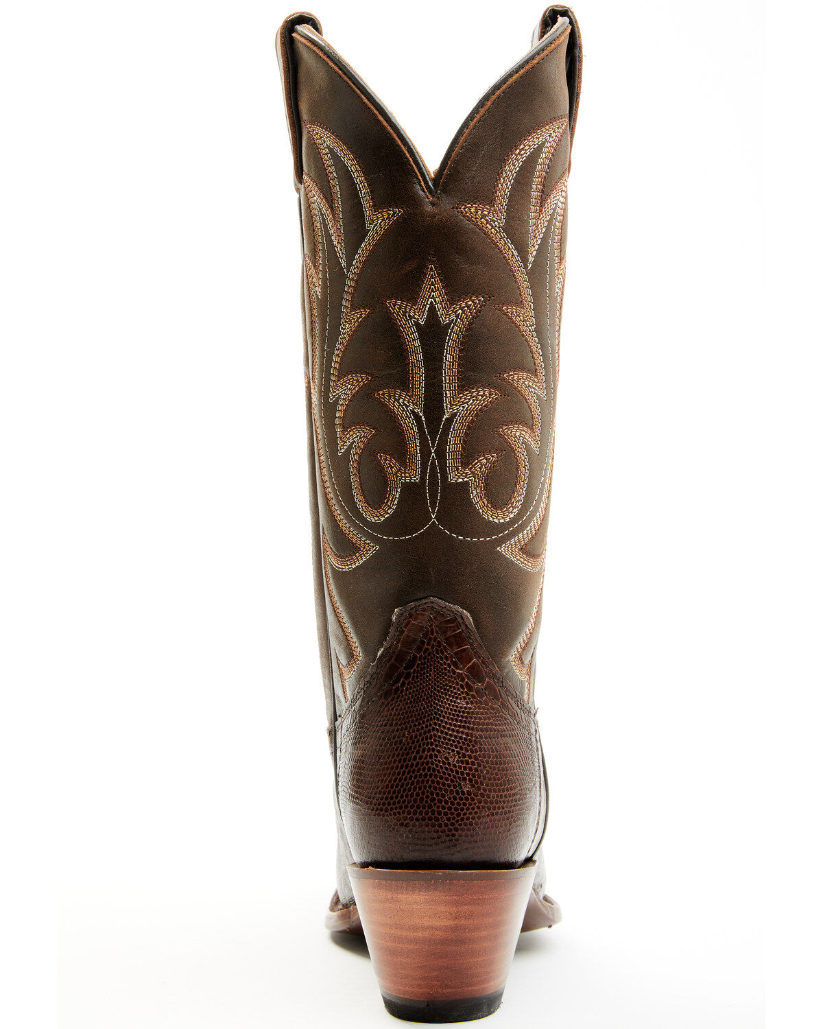 Shyanne Women's Cocoa Exotic Lizard Western Boots - Snip Toe