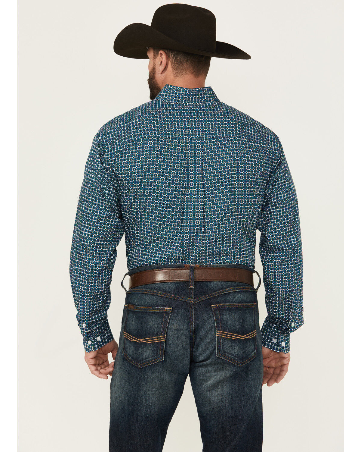 Cinch Men's Geo Print Long Sleeve Button-Down Western Shirt