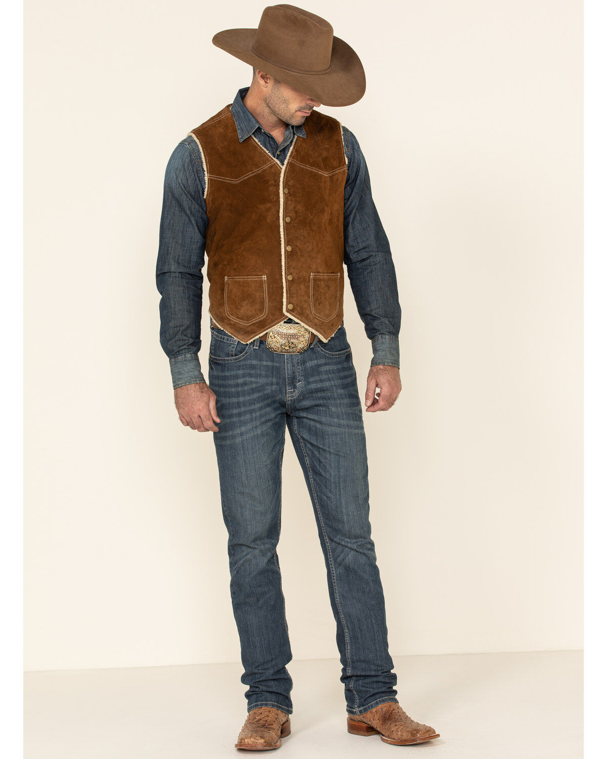 Scully Boar Suede Leather Vest