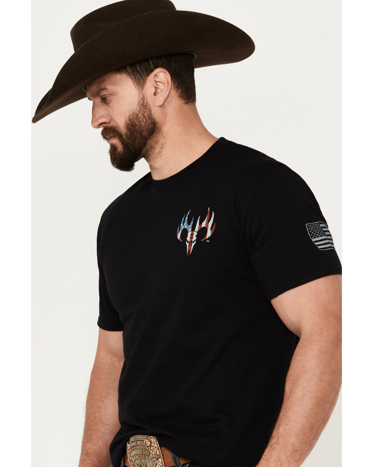 Buck Wear Men's Family First Short Sleeve Graphic T-Shirt