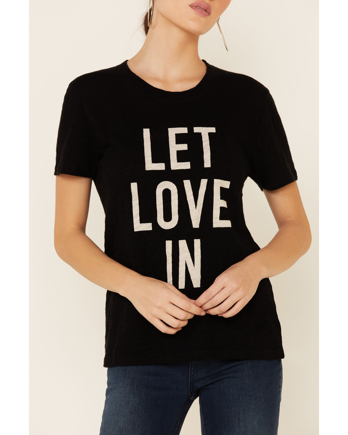 Revel Women's Let Love In Graphic Slub Short Sleeve Tee