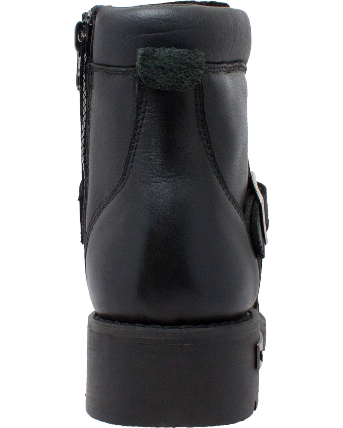 Ad Tec Men's 6" Lace Zipper Biker Boots - Round Toe