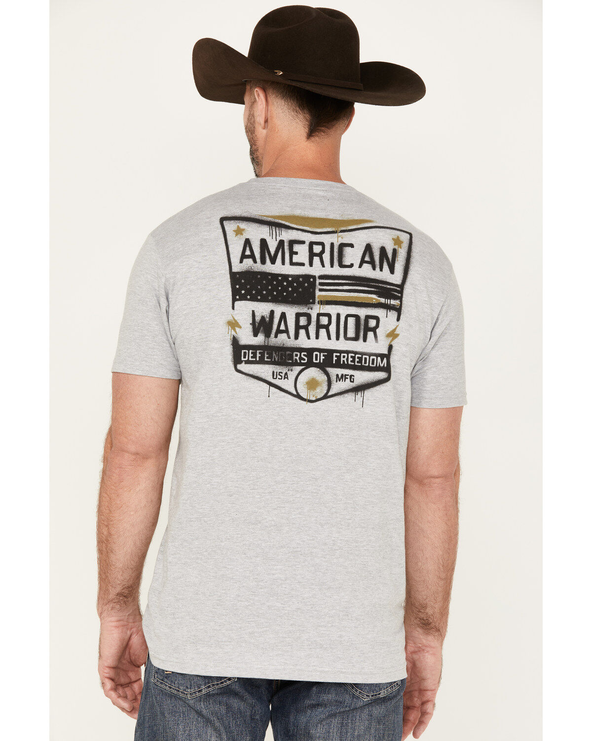 Howitzer Men's American Warrior Graphic Short Sleeve T-Shirt