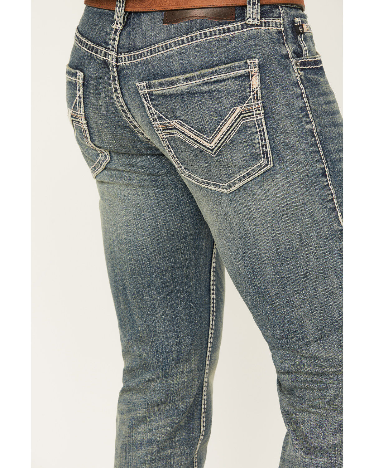 Rock & Roll Denim Men's Rifle Medium Vintage Wash Skinny Reflex Jeans