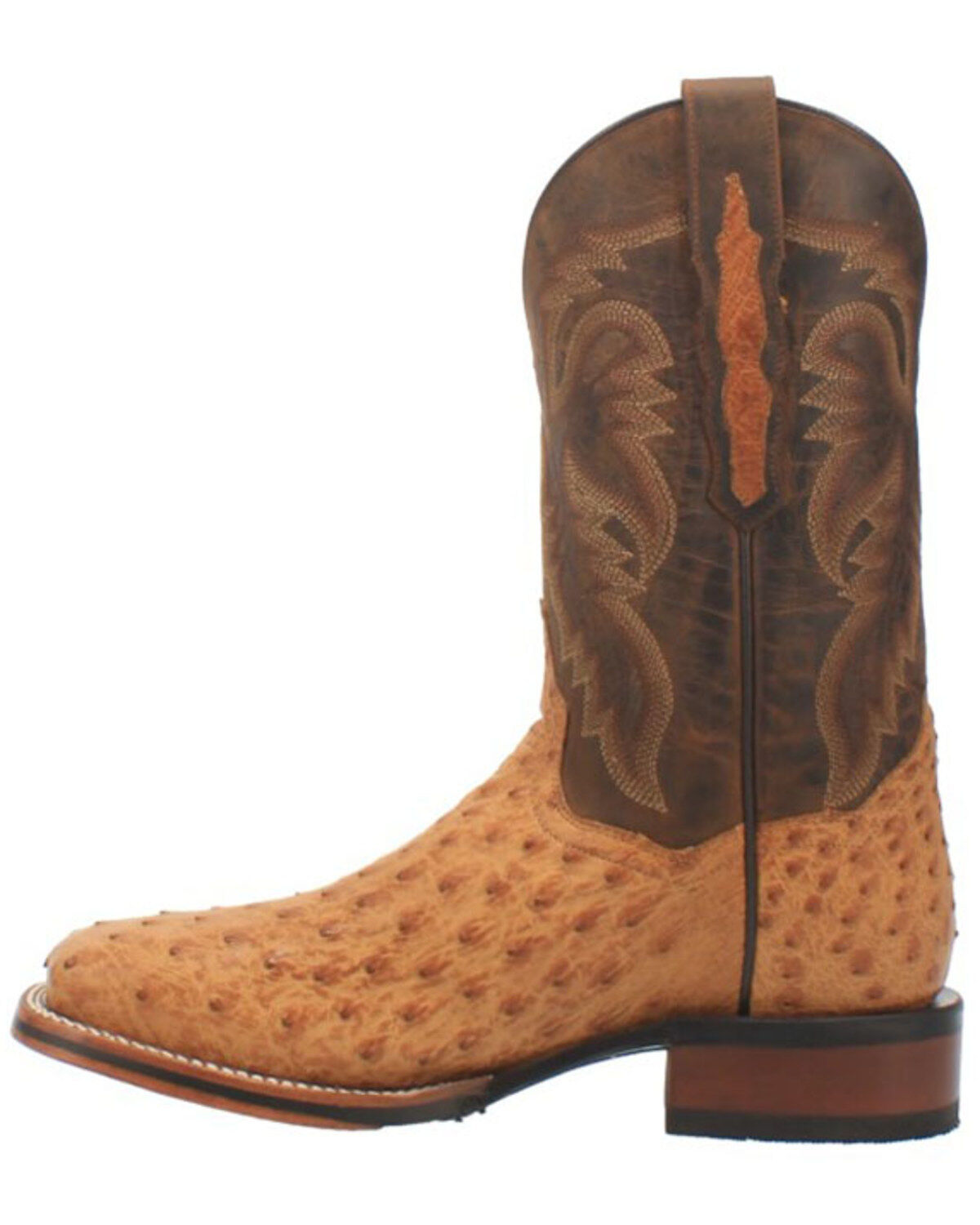 Dan Post Men's Kershaw Exotic Ostrich Skin Western Boots - Broad Square Toe