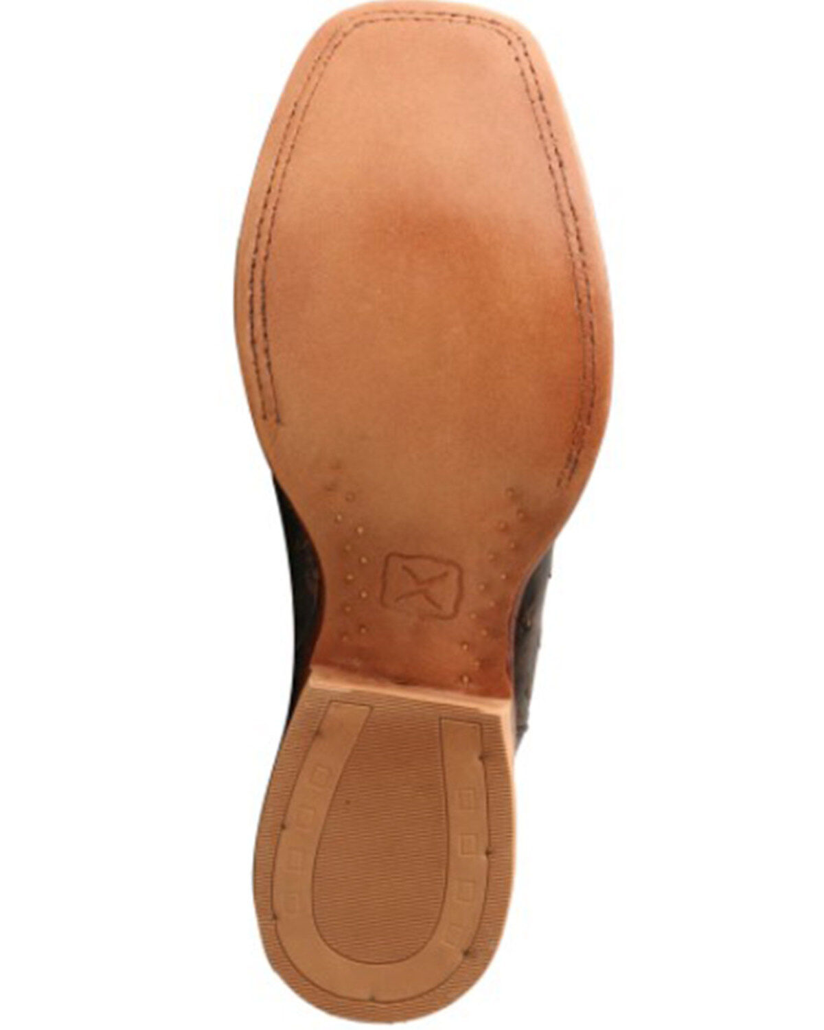 Twistex X Men's Ruff Stock Fill-Quill Ostrich Vamp Exotic Western Boot - Broad Square Toe