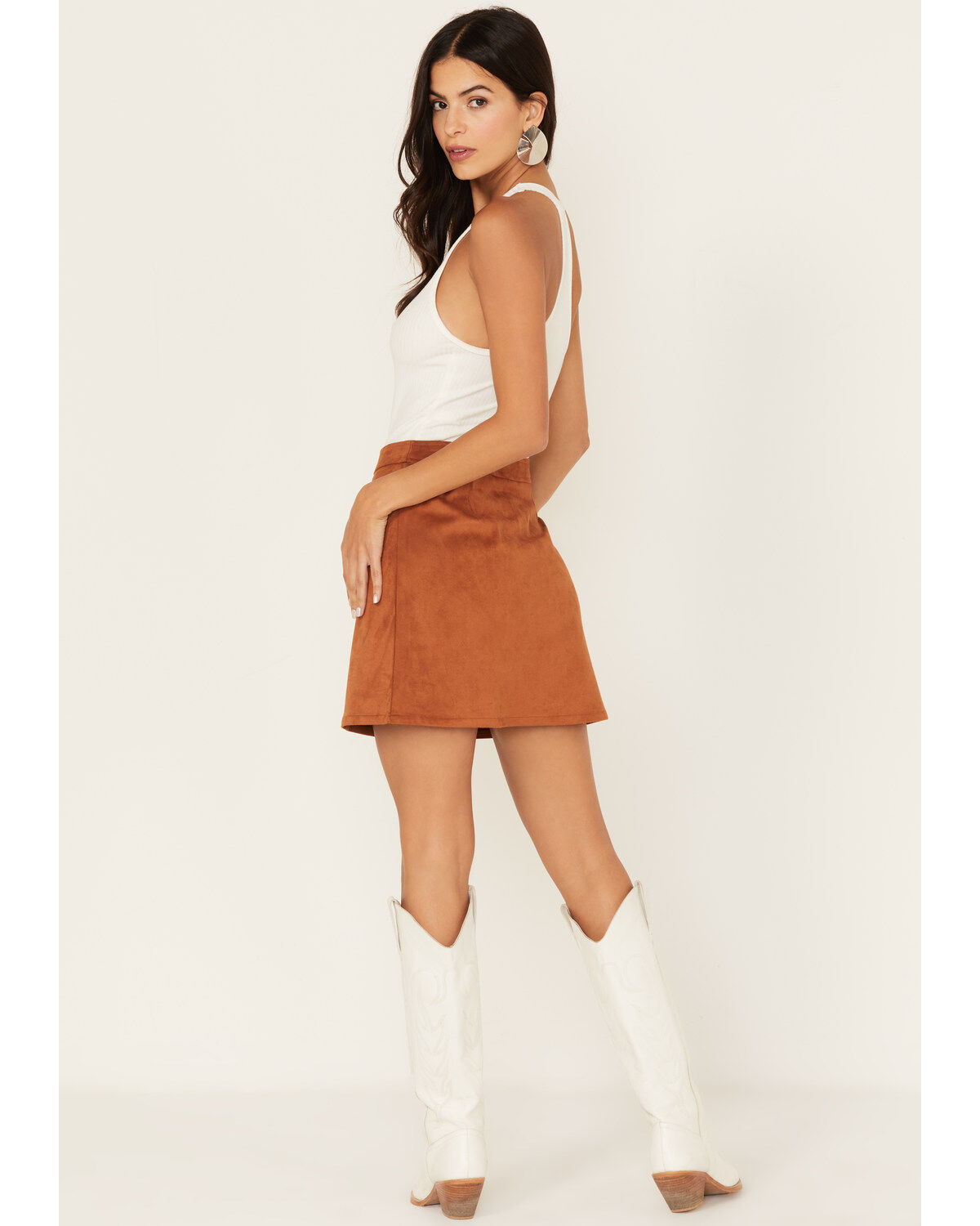 Cleo + Wolf Women's Faux Suede Skirt