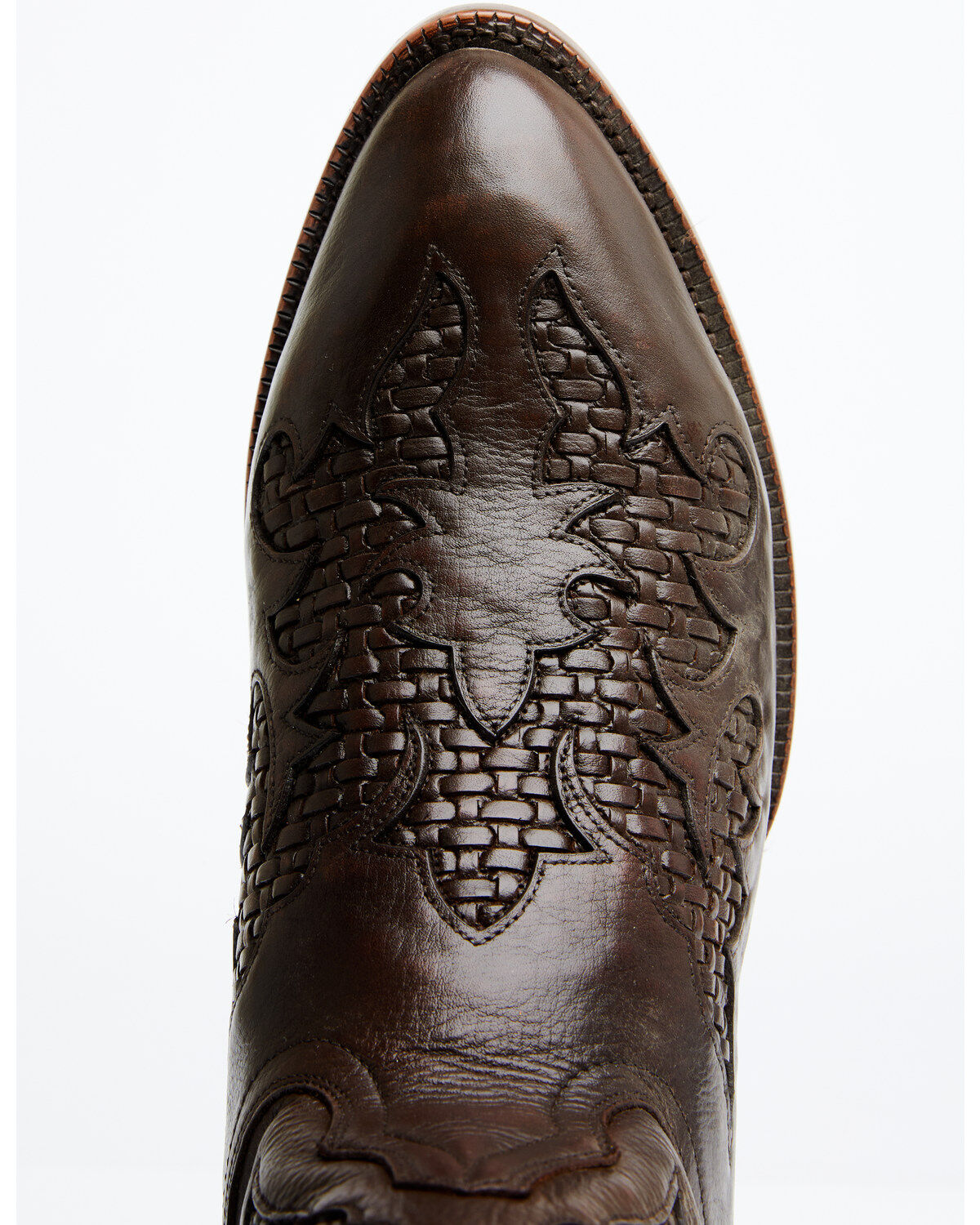El Dorado Men's Basket Weave Western Boots - Round Toe