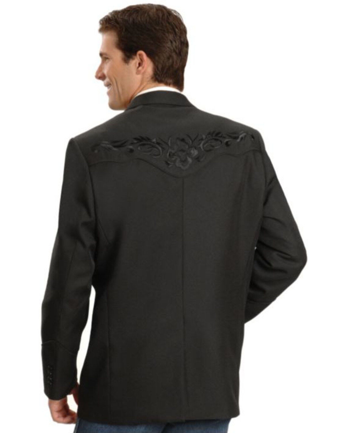 Scully Black Floral Embroidered Western Jacket - Big & Tall
