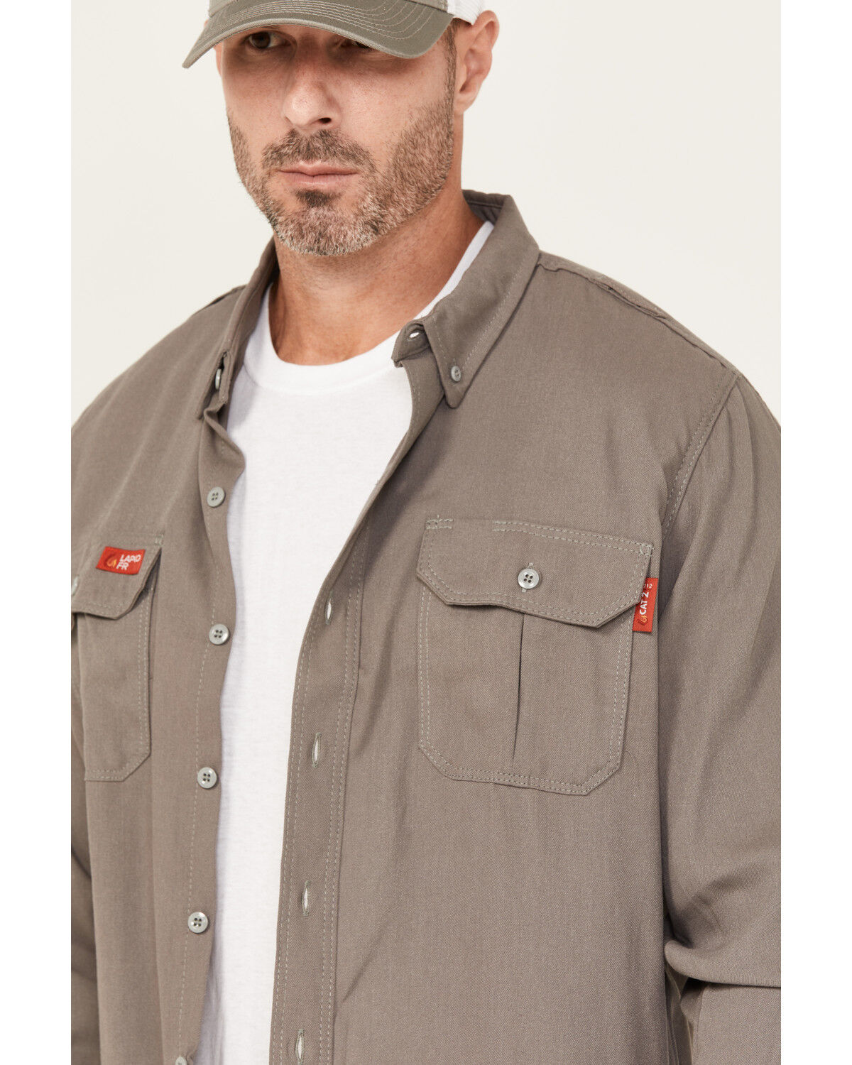 Lapco Men's FR Modern Uniform Long Sleeve Button-Down Work Shirt