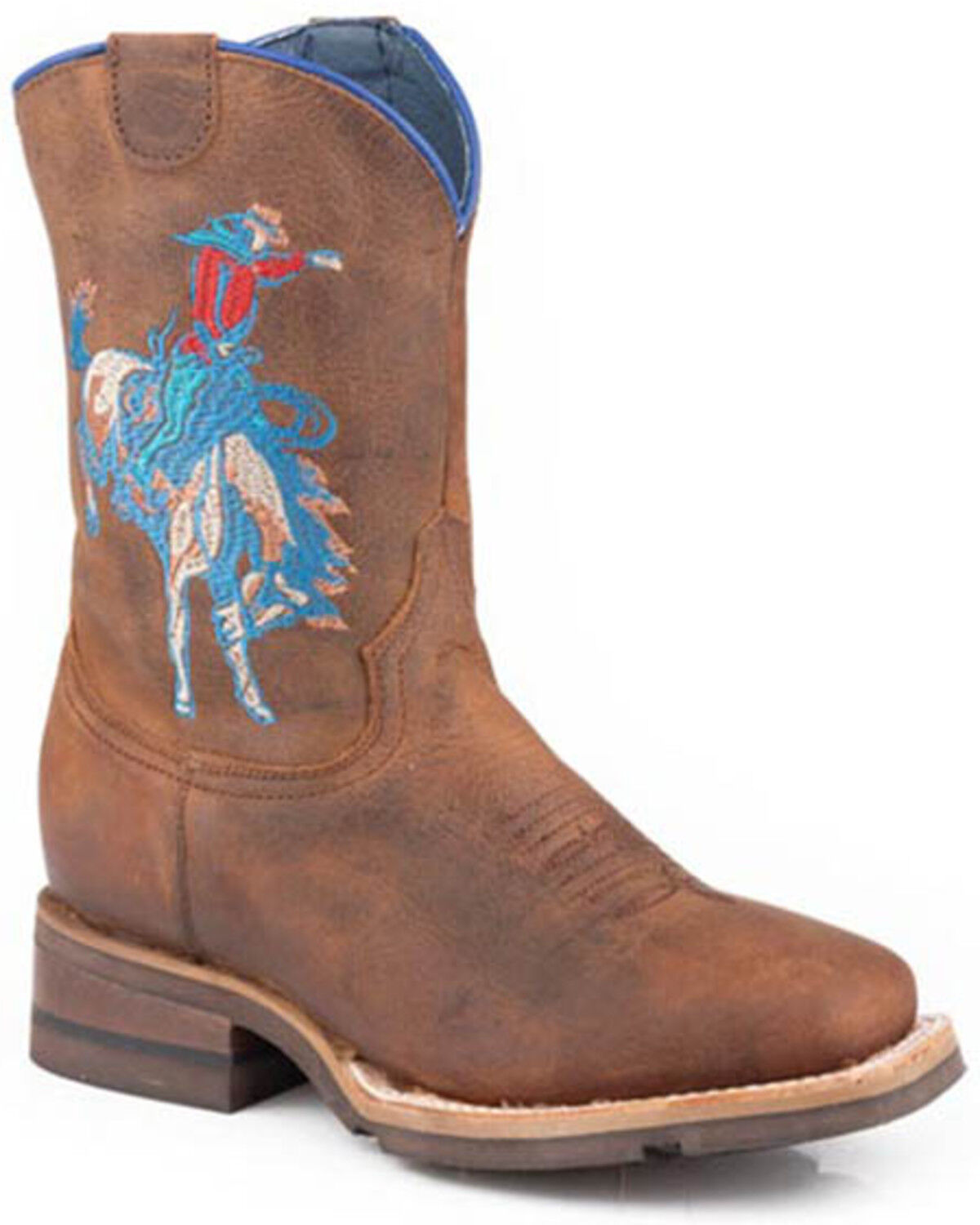 Roper Little Boys' Buckin' Bronc 2 Western Boots - Broad Square Toe