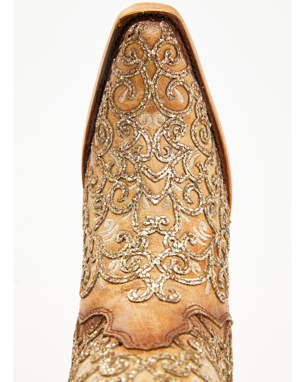 Corral Women's Saddle Glitter Overlay Triad Western Boots - Snip Toe