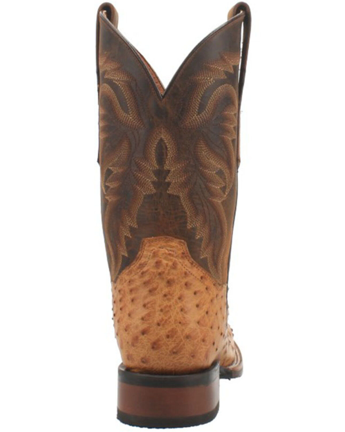 Dan Post Men's Kershaw Exotic Ostrich Skin Western Boots - Broad Square Toe