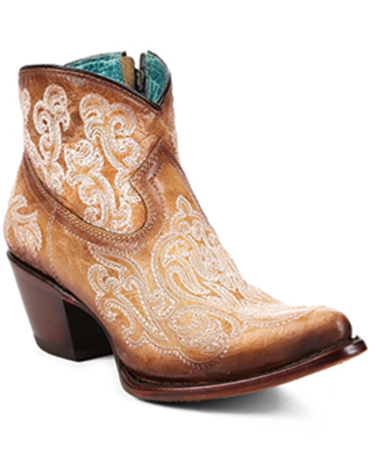 Corral Women's Glow in the Dark Embroidered Western Booties - Round Toe