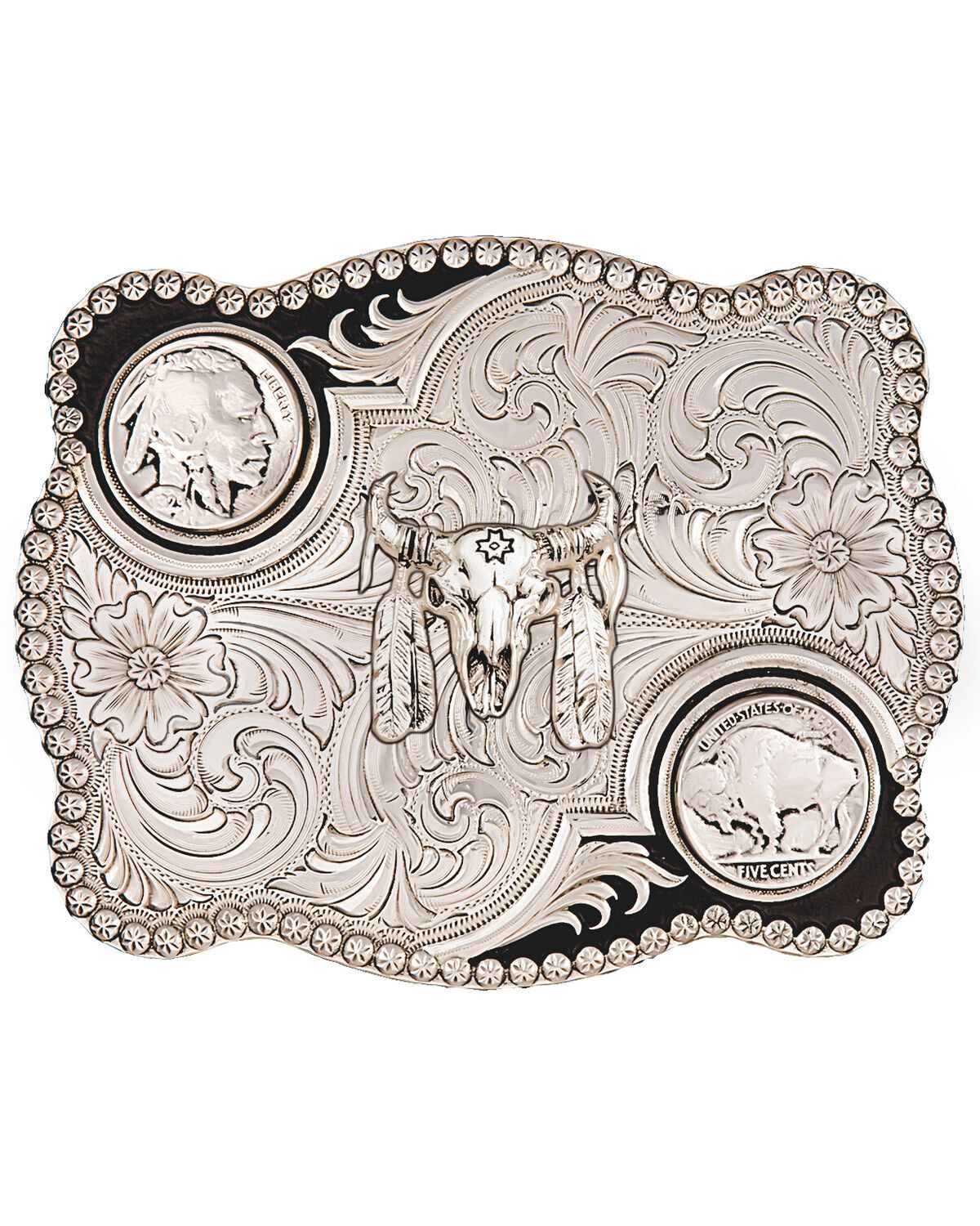 Montana Silversmiths Buffalo Nickel Belt Buckle