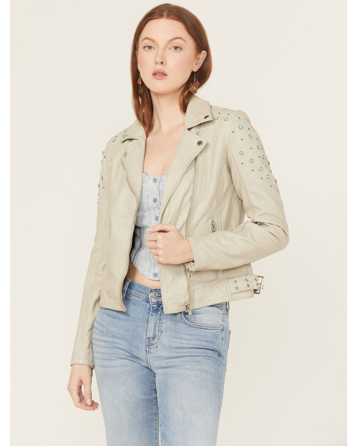 Mauritius Leather X Boot Barn Women's Cassidy Studded Leather Jacket