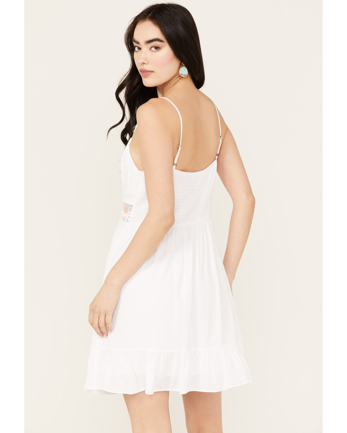 Jolt Women's Crochet Waist Mini Dress