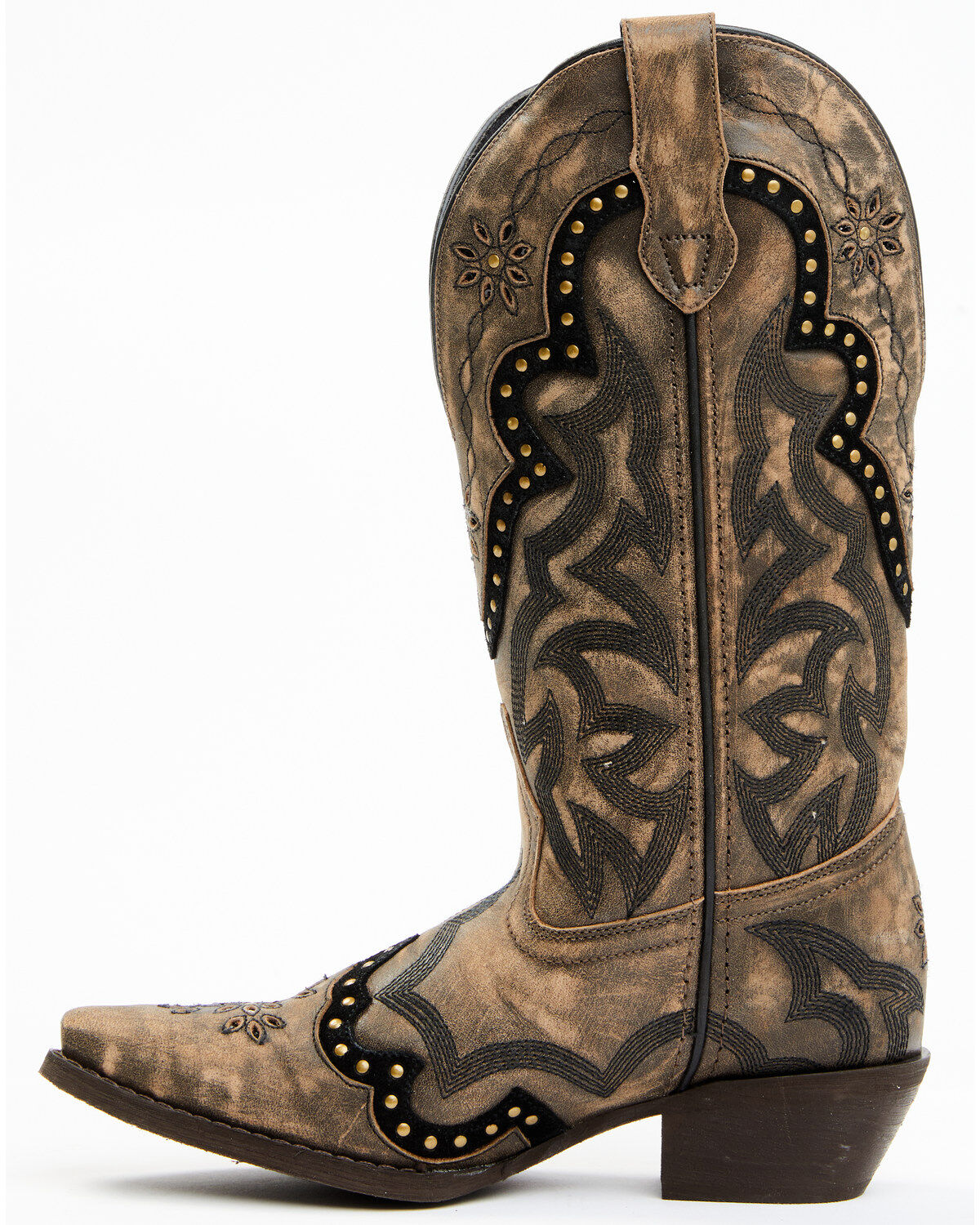 Laredo Women's Skyla Floral Studded Western Performance Boots - Snip Toe
