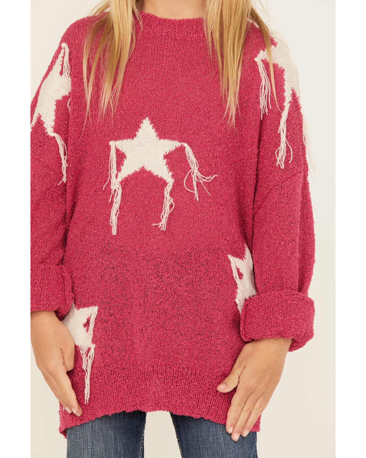 Rock & Roll Denim Girls' Star Print Sweater