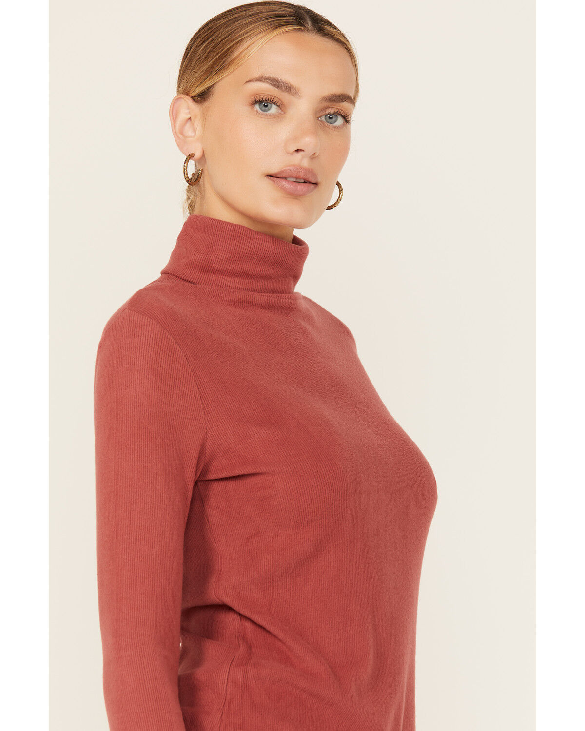 Miss Me Women's Lightweight Layering Turtleneck Top