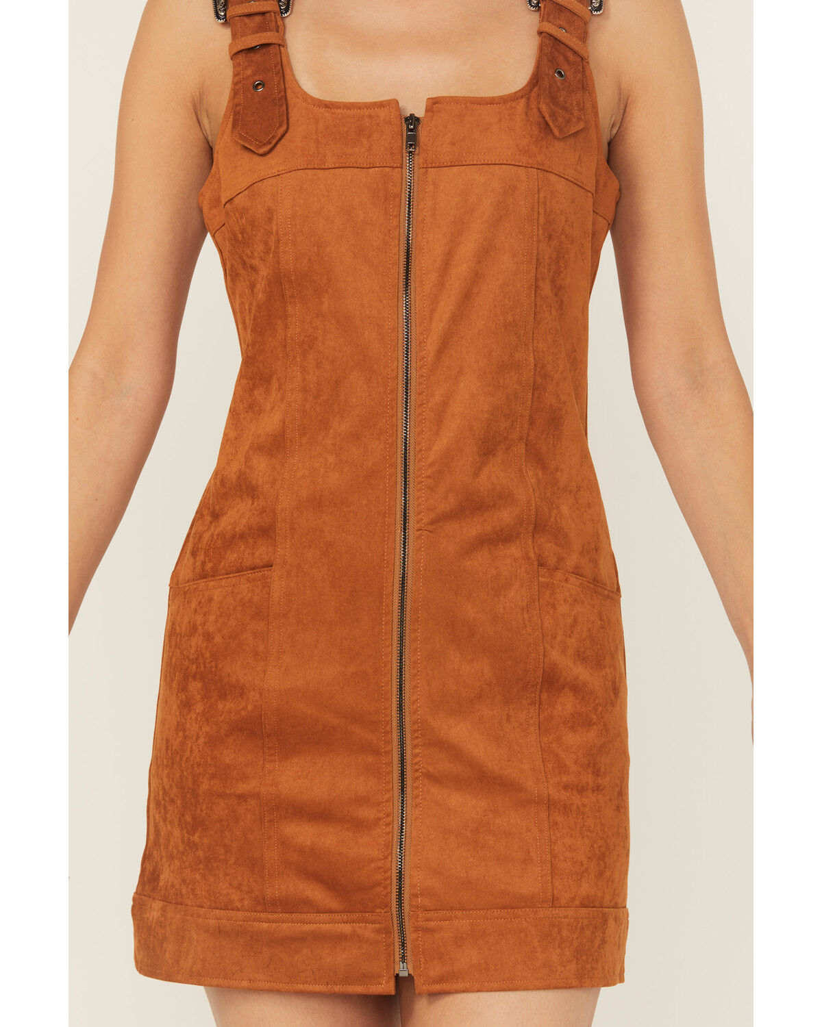 Blue B Women's Buckle Strap Mini Dress