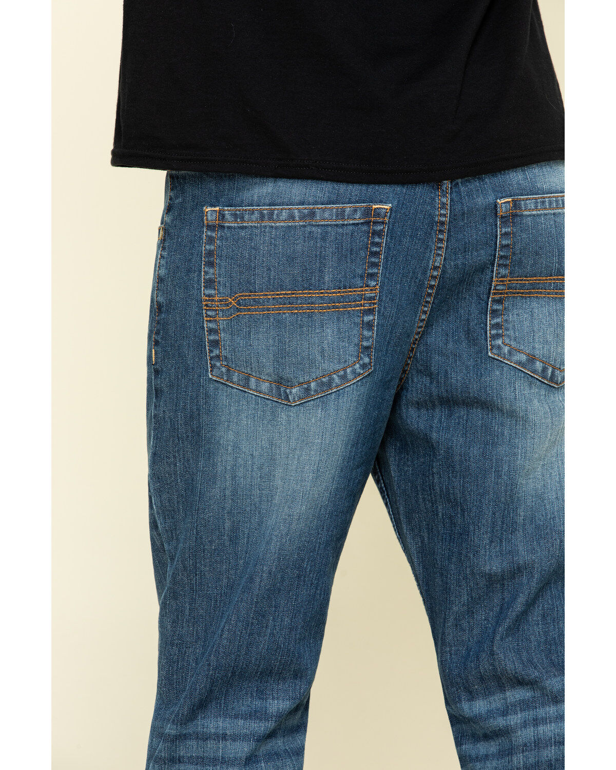 Cody James Men's Wolfstooth Medium Wash Relaxed Bootcut Stretch Denim Jeans