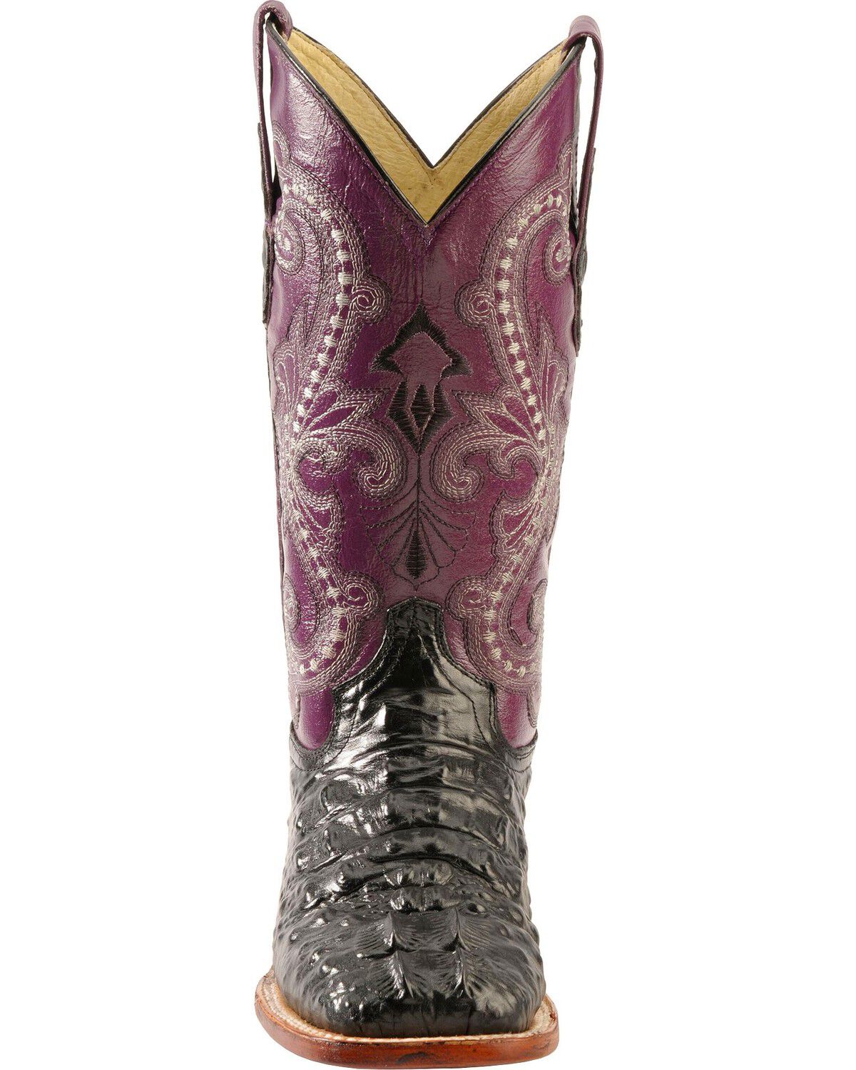 Ferrini Women's Hornback Caiman Print Western Boots - Broad Square Toe