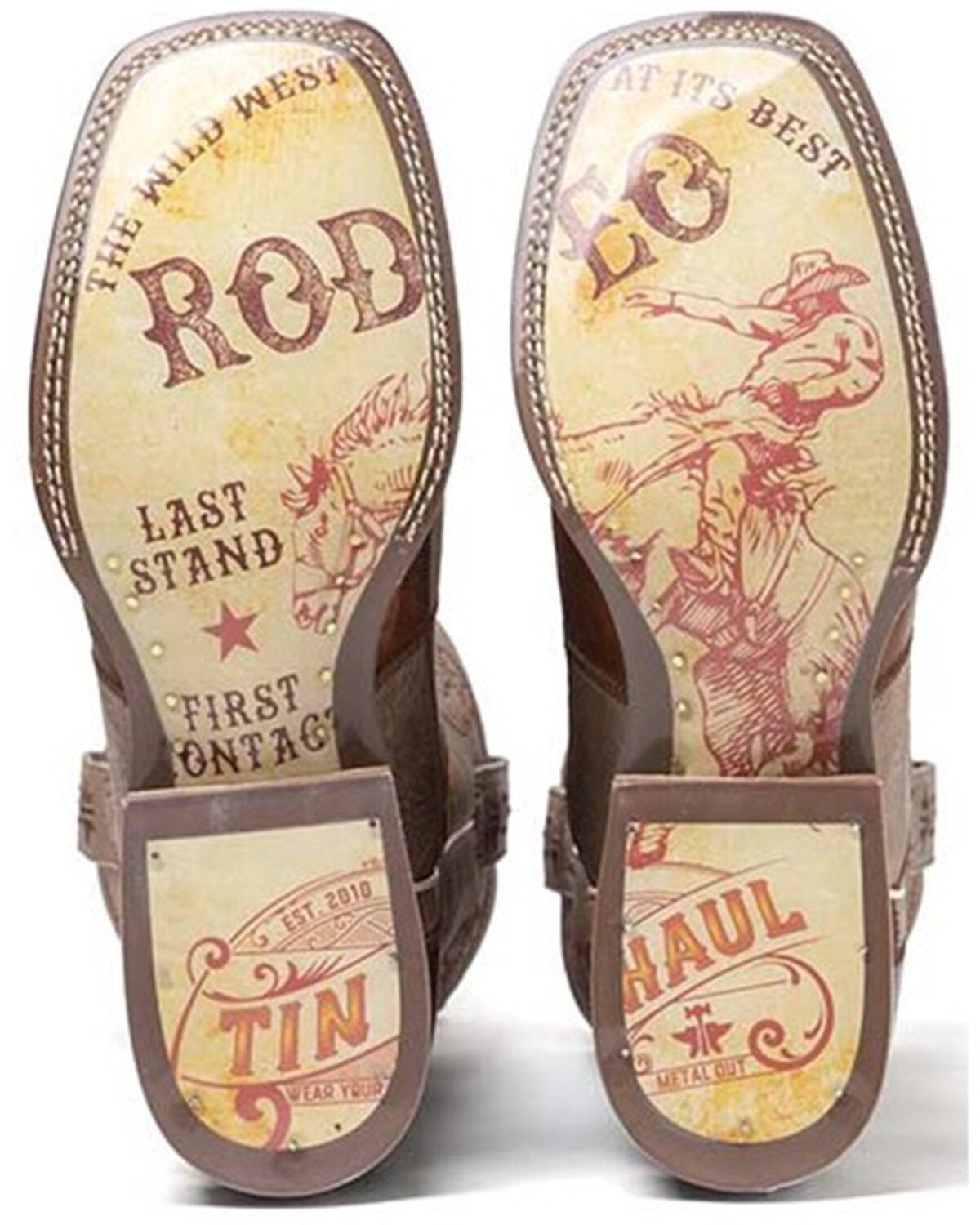 Tin Haul Men's Checkers Western Boots - Broad Square Toe