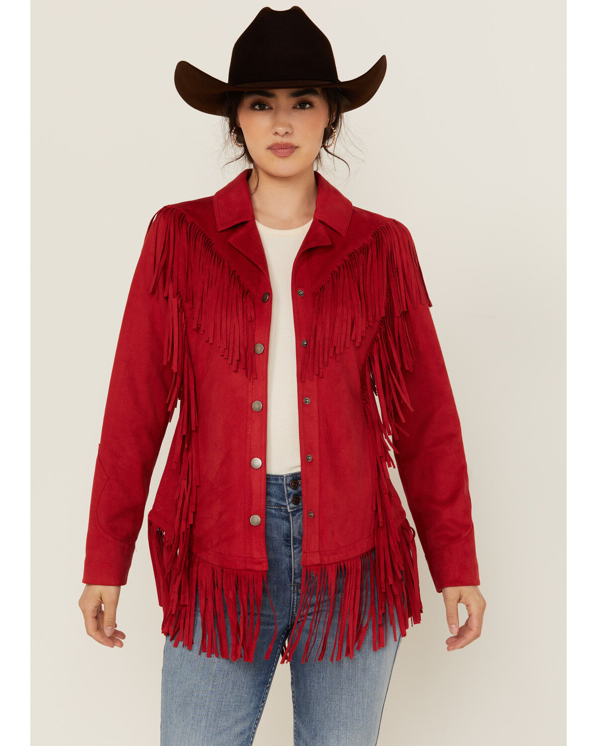Powder River Outfitters Women's Faux Suede Fringe Jacket