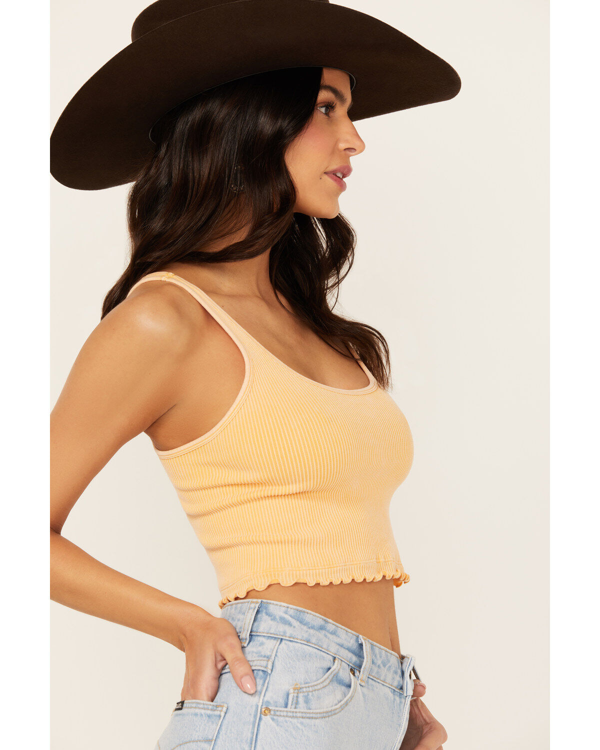 Fornia Women's Ribbed Lettuce Edge Brami