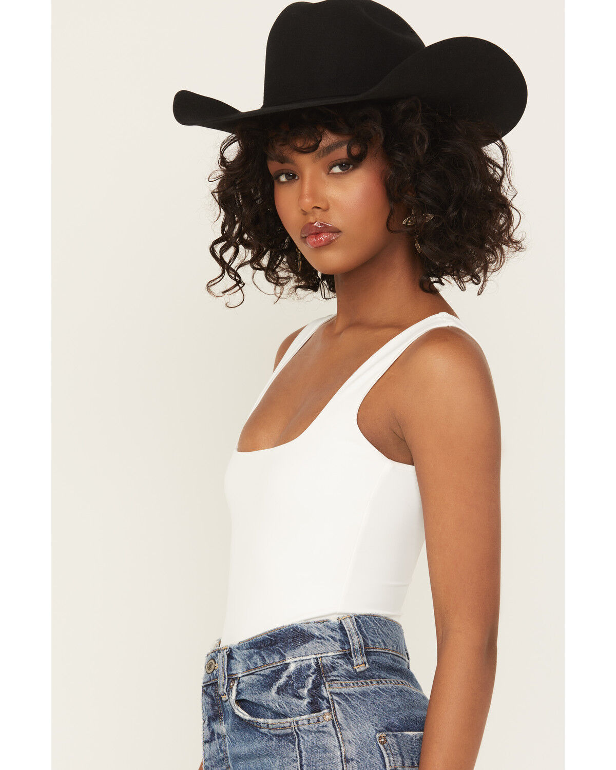 Good American Women's Scuba Solid Sleeveless Bodysuit