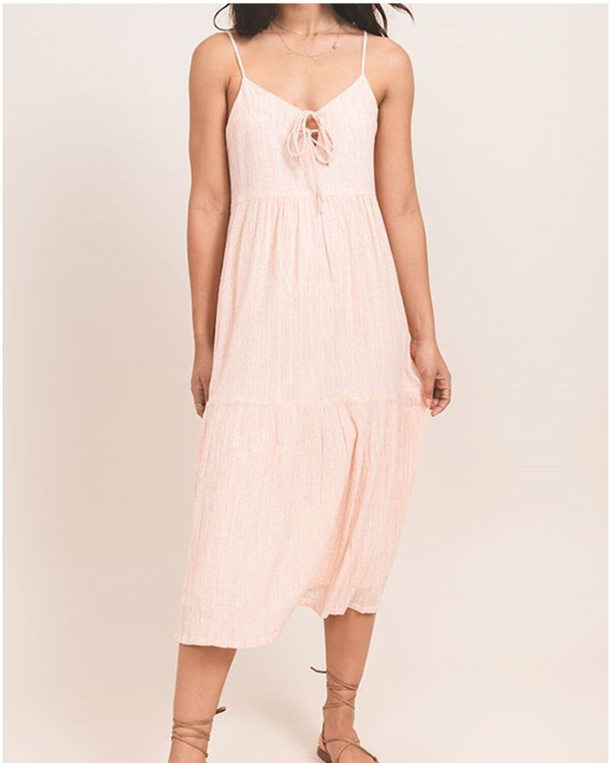 Others Follow Women's Peach Carmel Midi Dress