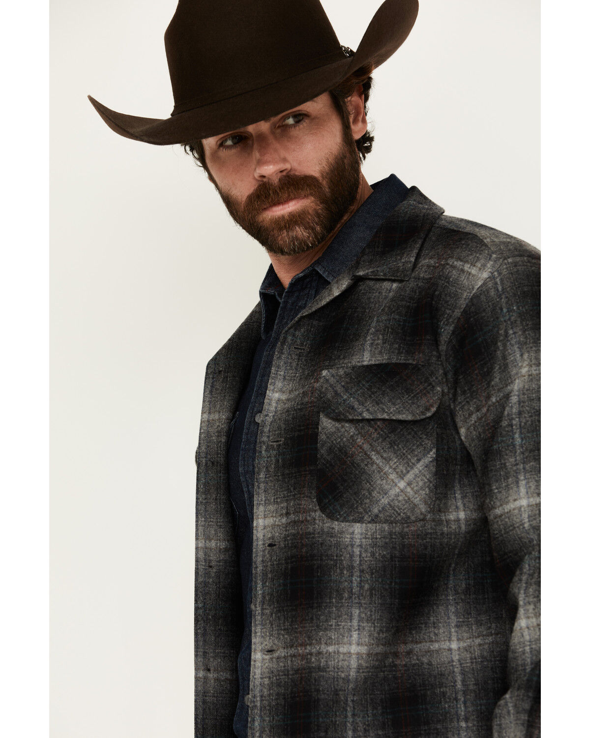 Pendleton Men's Boardshirt Plaid Print Long Sleeve Button-Down Western Shirt