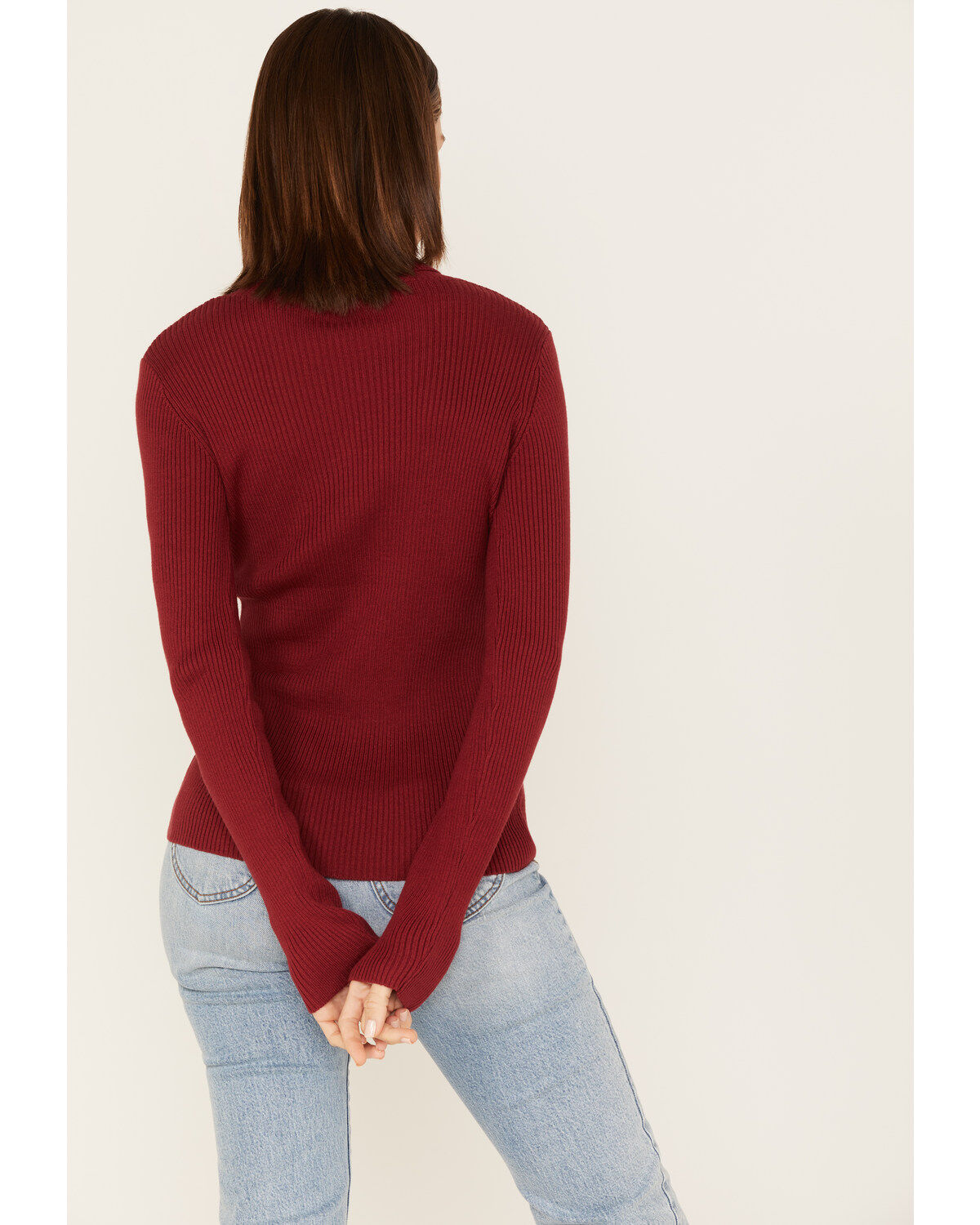 Cleo + Wolf Women's Ribbed Turtleneck Sweater