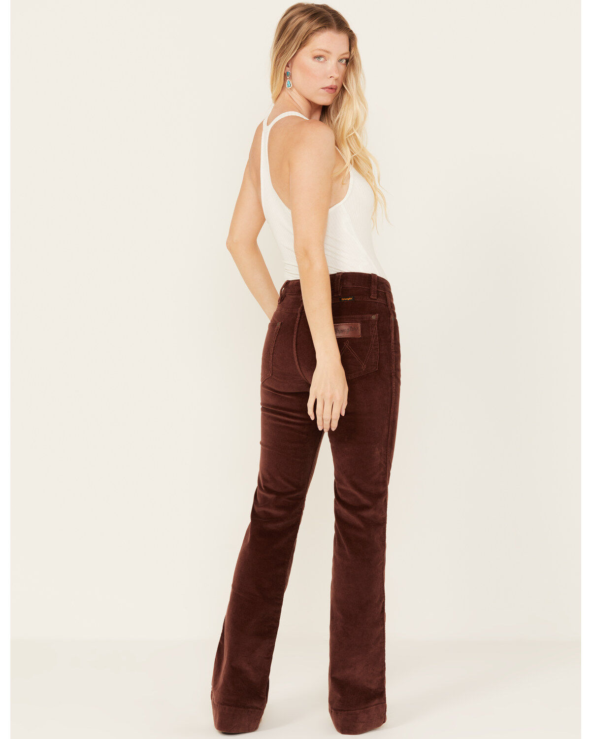 Wrangler Retro Women's Corduroy High Rise Stretch Trouser Jeans