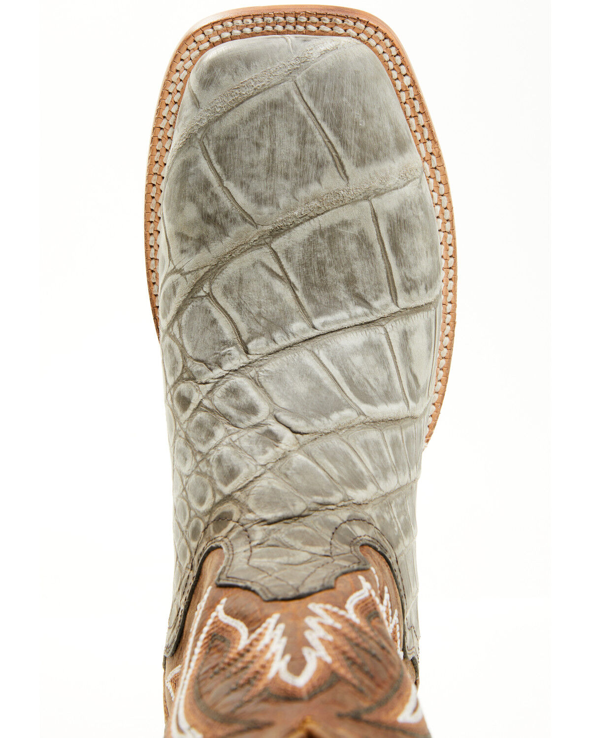 El Dorado Men's Exotic American Alligator Western Boots - Broad Square Toe