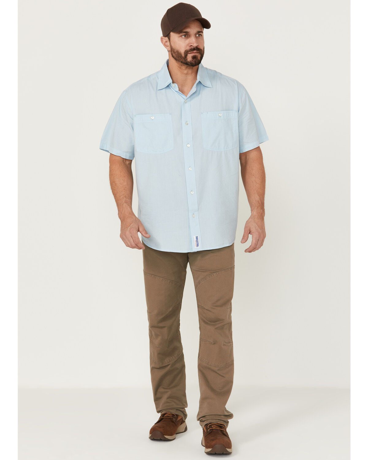 Resistol Men's Solid Short Sleeve Button-Down Western Shirt
