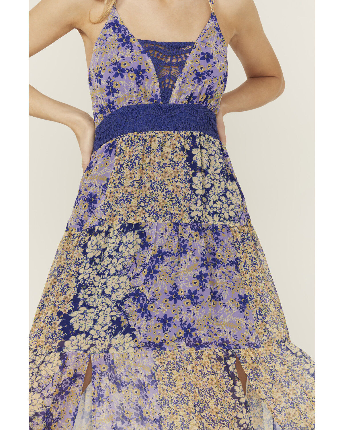 Miss Me Women's Floral Print Maxi Dress